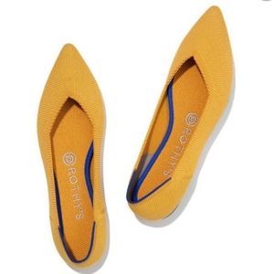 Rothy's Yellow The Point Marigold Slip On Flats
